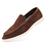 Vīriešu eleganti zamša slip-on mokasīni