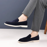 Vīriešu eleganti zamša slip-on mokasīni