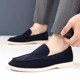 Vīriešu eleganti zamša slip-on mokasīni