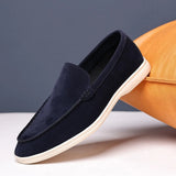 Vīriešu eleganti zamša slip-on mokasīni