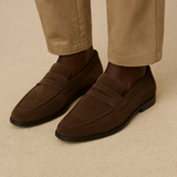 Vecā Nauda Suede Penny Loafers