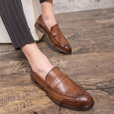 Vīriešu ādas slip-on loafers