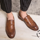 Vīriešu ādas slip-on loafers