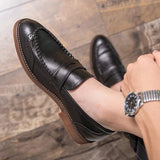 Vīriešu ādas slip-on loafers