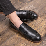 Vīriešu ādas slip-on loafers