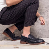 Vīriešu ādas slip-on loafers