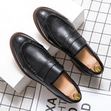 Vīriešu ādas slip-on loafers
