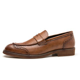 Vīriešu ādas slip-on loafers
