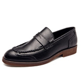 Vīriešu ādas slip-on loafers