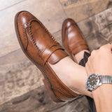 Vīriešu ādas slip-on loafers