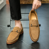 Vīriešu zamša slip-on mokasīni