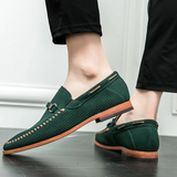 Vīriešu zamša slip-on mokasīni