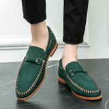 Vīriešu zamša slip-on mokasīni
