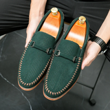 Vīriešu zamša slip-on mokasīni