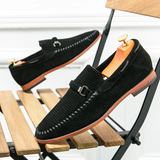 Vīriešu zamša slip-on mokasīni