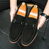 Vīriešu zamša slip-on mokasīni