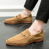 Vīriešu zamša slip-on mokasīni