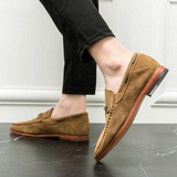 Vīriešu zamša slip-on mokasīni