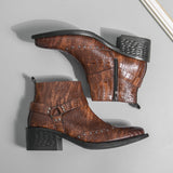 Ryder Buckle ādas zābaki