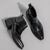 Ryder Buckle ādas zābaki