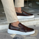 Slip-On Ādas Loferi