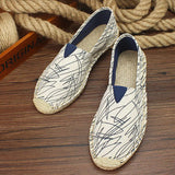 Vīriešu kanvas jūtu zoles espadrilles
