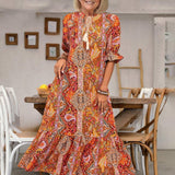Gene | Boho Grace Midi Kleita