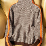 Malou | Herringbone Turtleneck Sweater