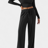 Celaen elastīgas fitnesa viskozes jogas komplekts ar apaļu kaklu