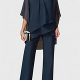 Plūstošs Off-Shoulder Divdaļīgs Kaķa Komplekts