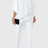 Plūstošs Off-Shoulder Divdaļīgs Kaķa Komplekts