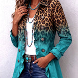 Elspeth | Leoparda Ombre Ruffles Žakete