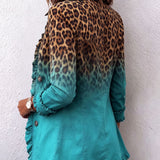 Elspeth | Leoparda Ombre Ruffles Žakete
