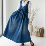 Ivy | Vintage džinsa maxi kleita