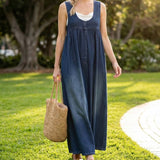 Ivy | Vintage džinsa maxi kleita