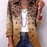 Marlowe | Leoparda Ombre Ruffles Blazera Jaka