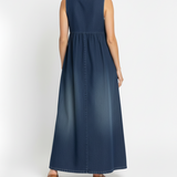 Ivy | Vintage džinsa maxi kleita