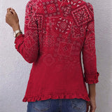 Criselle | Boho Paisley Ombre Drukas Ruffles Jaka