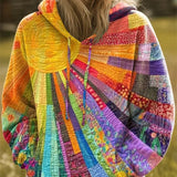 Laura™ - Bohēmiskais daudzkrāsainais patchwork kapucis